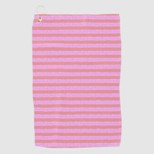 Pink Geometric Stripes  Golf Towel