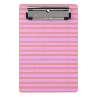 Pink Geometric Stripes Mini Clipboard
