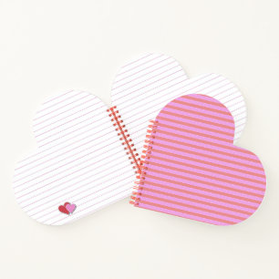 Pink Geometric Stripes Notebook