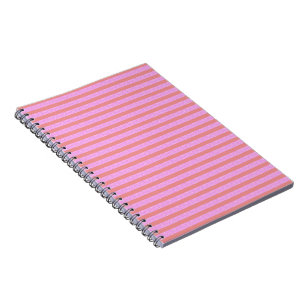 Pink Geometric Stripes Notebook