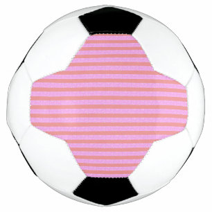 Pink Geometric Stripes  Soccer Ball