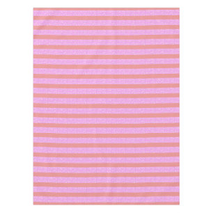 Pink Geometric Stripes Tablecloth
