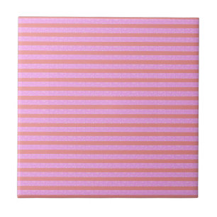 Pink Geometric Stripes  Tile