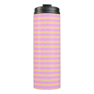 Pink Geometric Thermal Tumbler