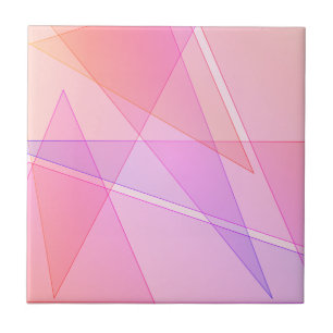 Pink Geometric  Tile