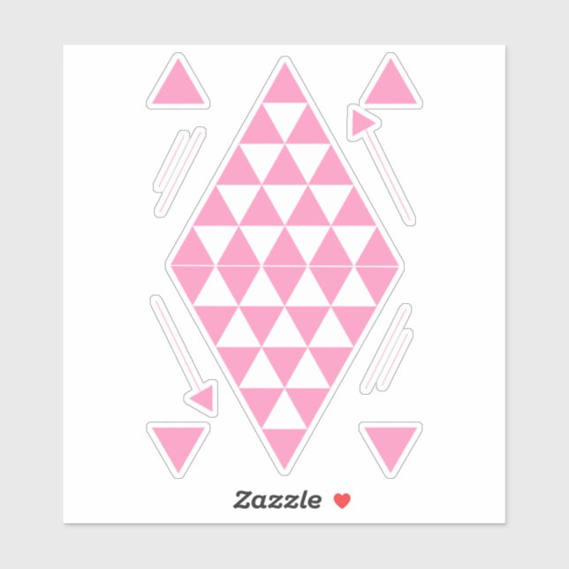 Pink Geometric Triangles (Sheet)