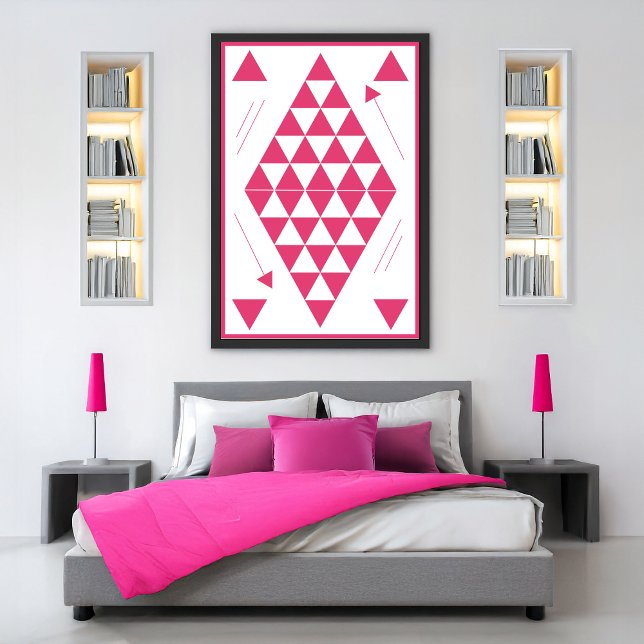 Pink Geometric Triangles Poster (Creator Uploaded)