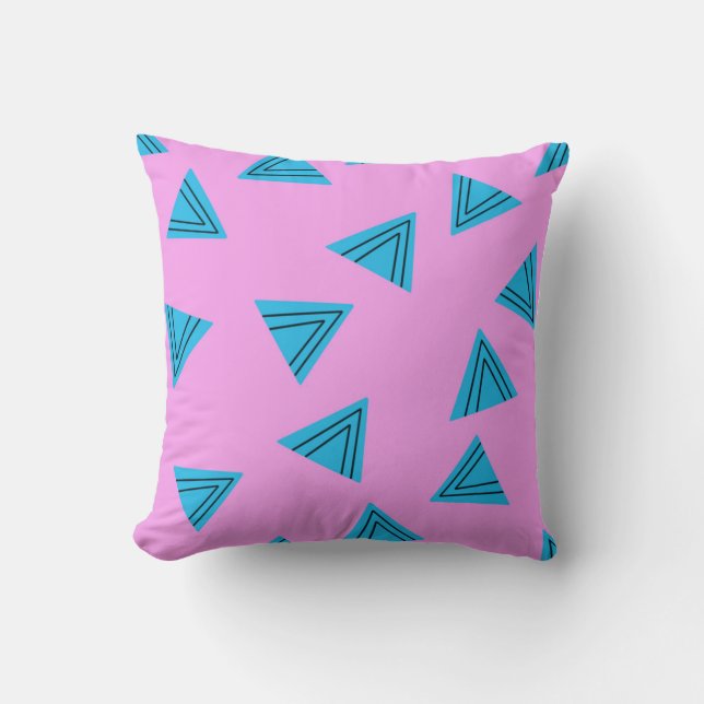 Pink geometrical modern and trendy - rose cushion (Front)