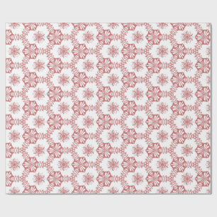 Pink Geometry floral Wrapping Paper