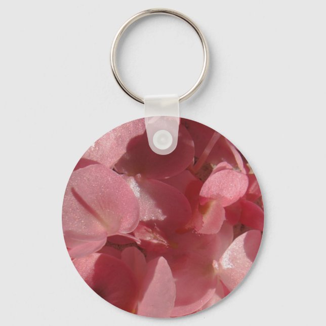 Pink geranium: almost solid Light pink Key Ring (Front)