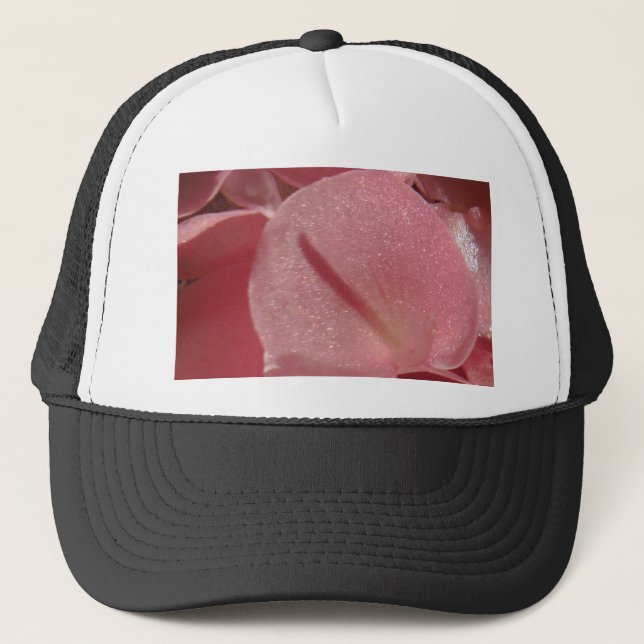 Pink geranium: almost solid Light pink Trucker Hat (Front)