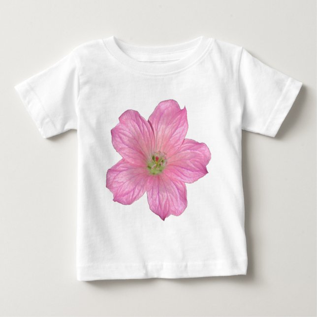 Pink Geranium Baby T-Shirt (Front)