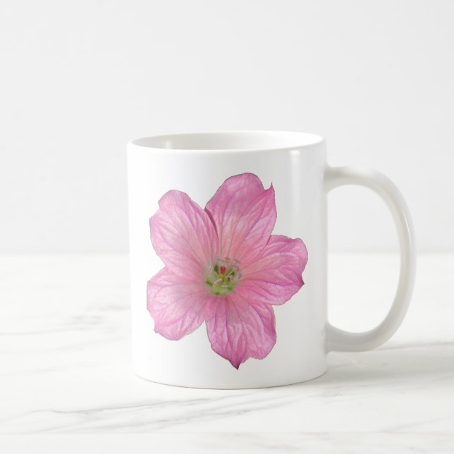 Pink Geranium Coffee Mug (Right)