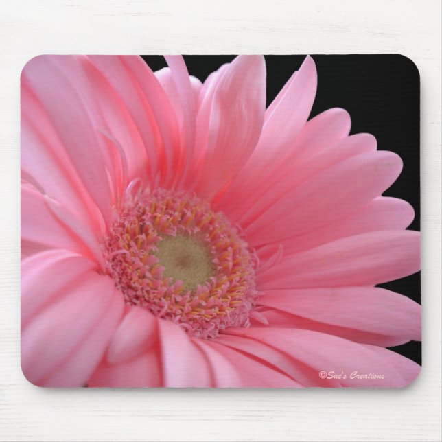 Pink Gerber Daisy Mouse Pad (Front)