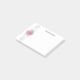 Pink Gerber Daisy Personalised Notes