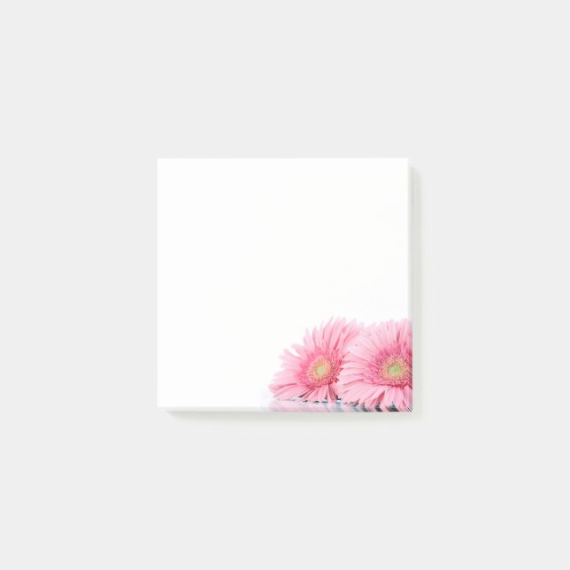 Pink Gerbera Daisies Elegant Photography Post-it Notes (Front)
