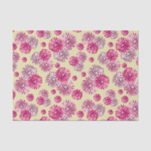 Pink Gerbera Daisies floral gift bag stuffer Tissue Paper