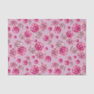 Pink Gerbera Daisies floral gift bag stuffer Tissue Paper