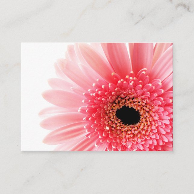 Pink Gerbera Daisy Appointment Card (Front)