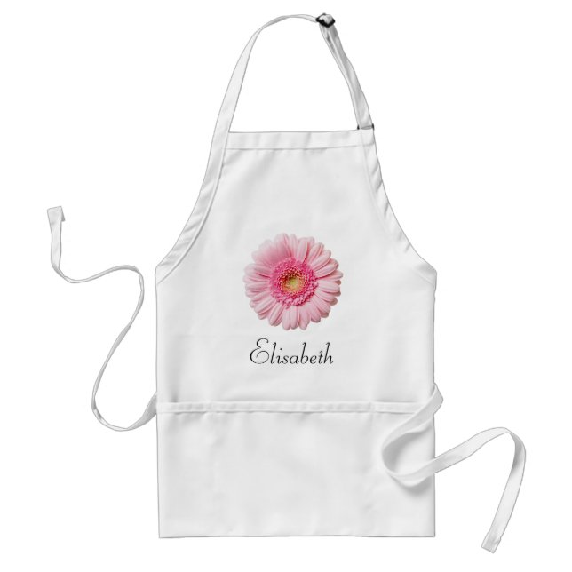 Pink Gerbera Daisy Apron (Front)