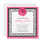 Pink Gerbera Daisy Black Bridal Shower Invitation
