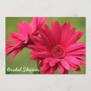 Pink Gerbera Daisy Bridal Shower Invitation