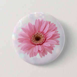 Pink Gerbera daisy Button