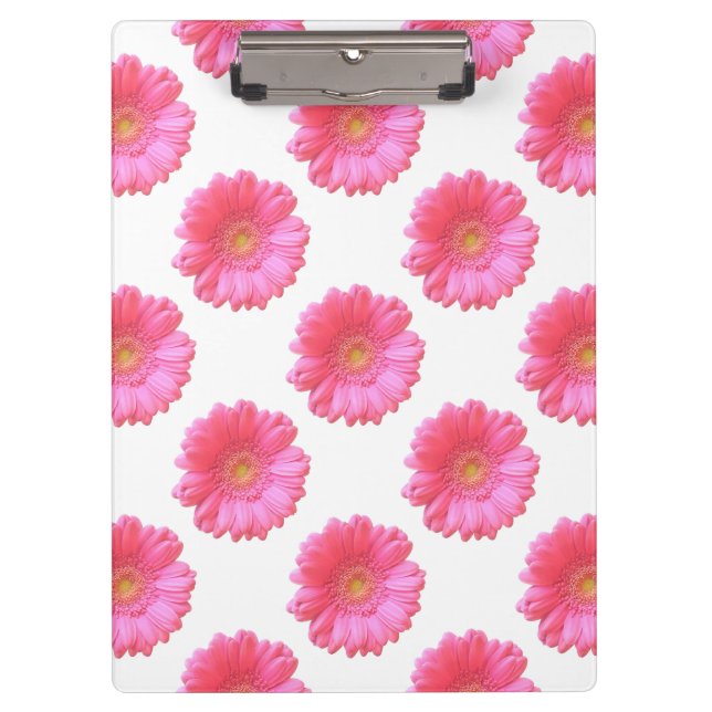 Pink gerbera daisy clipboard (Front)