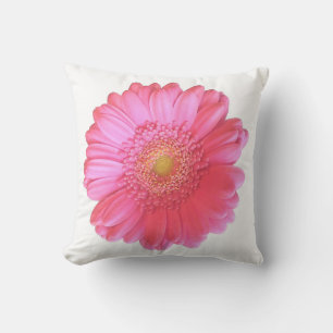 Pink gerbera daisy cushion