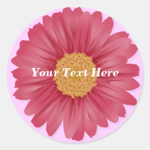 Pink Gerbera Daisy Customisable Sticker