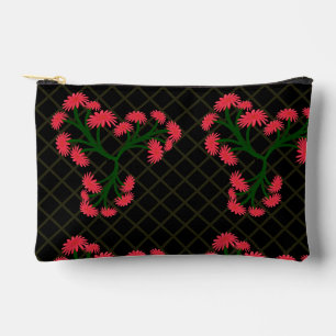 Pink Gerbera Daisy Floral Bouquet pattern  Accessory Pouch