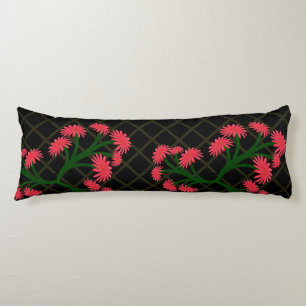Pink Gerbera Daisy Floral Bouquet pattern Body Cushion