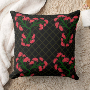 Pink Gerbera Daisy Floral Bouquet pattern Cushion