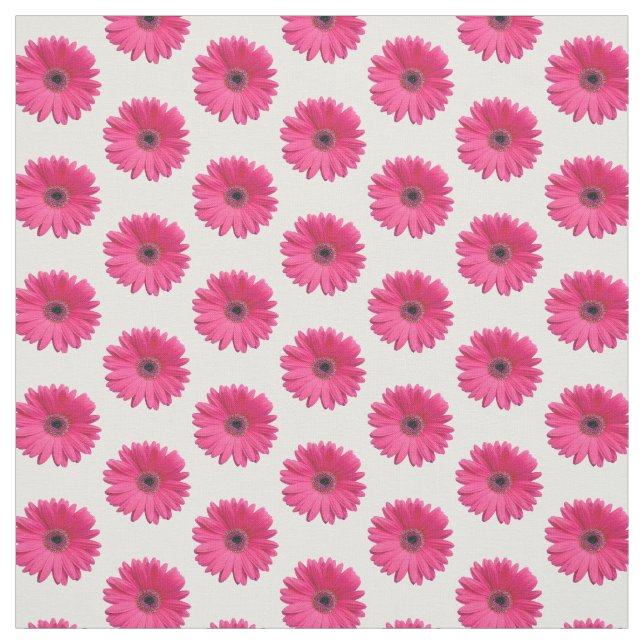 Pink Gerbera Daisy Gerber Daisy Flower Floral Fabric (Swatch)