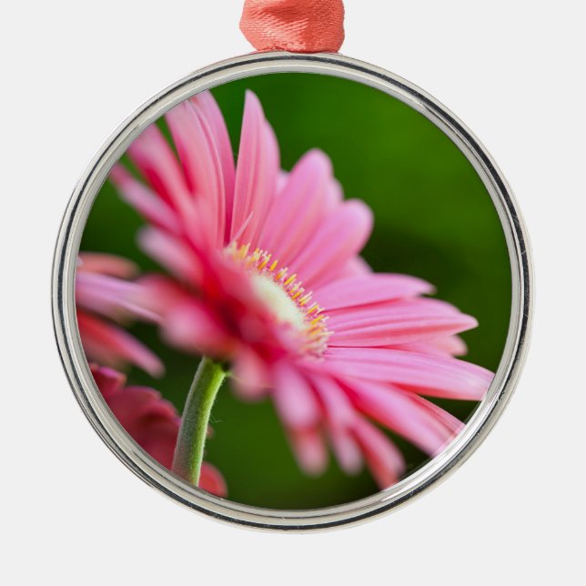 Pink Gerbera Daisy Metal Tree Decoration (Front)