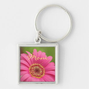 Pink Gerbera Daisy Mum Keychain
