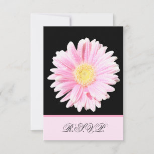 Pink Gerbera Daisy Reply Card