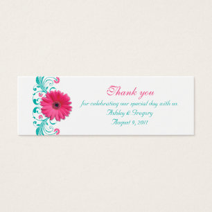 Pink Gerbera Daisy Special Occasion Favour Tags