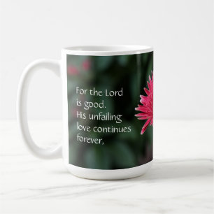 Pink Gerbera Daisy w/ Scripture Verse Coffee Mug