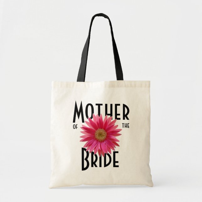 Pink Gerbera Daisy/ Wedding Tote Bag (Front)