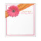 Pink Gerbera Orange Ribbon Personalised Notepad