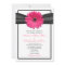 Pink Gerbera with Black Ribbon Invitation