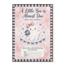 Pink Ghost Baby Shower Invitation