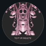 Pink Ghost Classic Round Sticker<br><div class="desc">Beautiful Pink Ghost Halloween Classic Round Sticker</div>