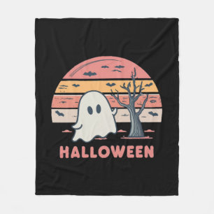 pink ghost fleece blanket