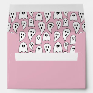 Pink Ghost Halloween Envelope