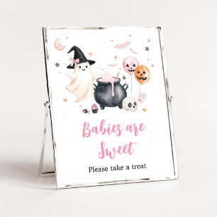 Pink Ghost Little Boo Babies are Sweet Sign