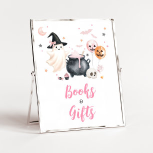Pink Ghost Little Boo Books and Gifts Sign
