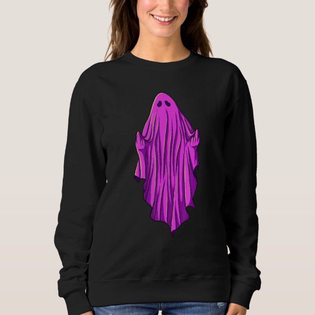 Pink ghost with middle fingers sweatshirt (Front)