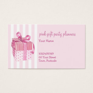 Pink GIft stripes Business Card